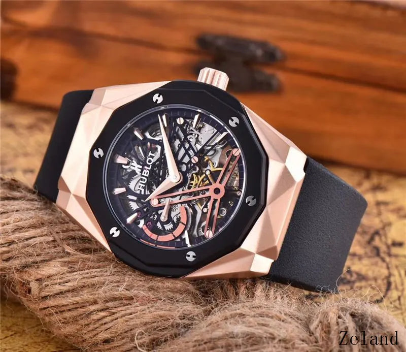 Hublot Rose Gold Diamond Faceted - Hình 4