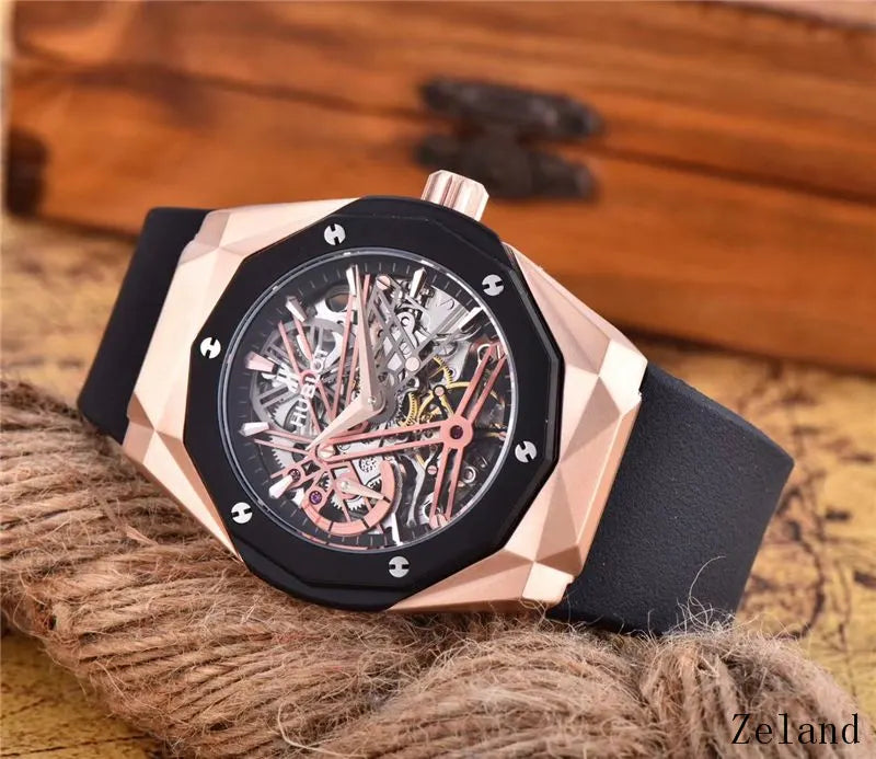 Hublot Rose Gold Diamond Faceted - Hình 5