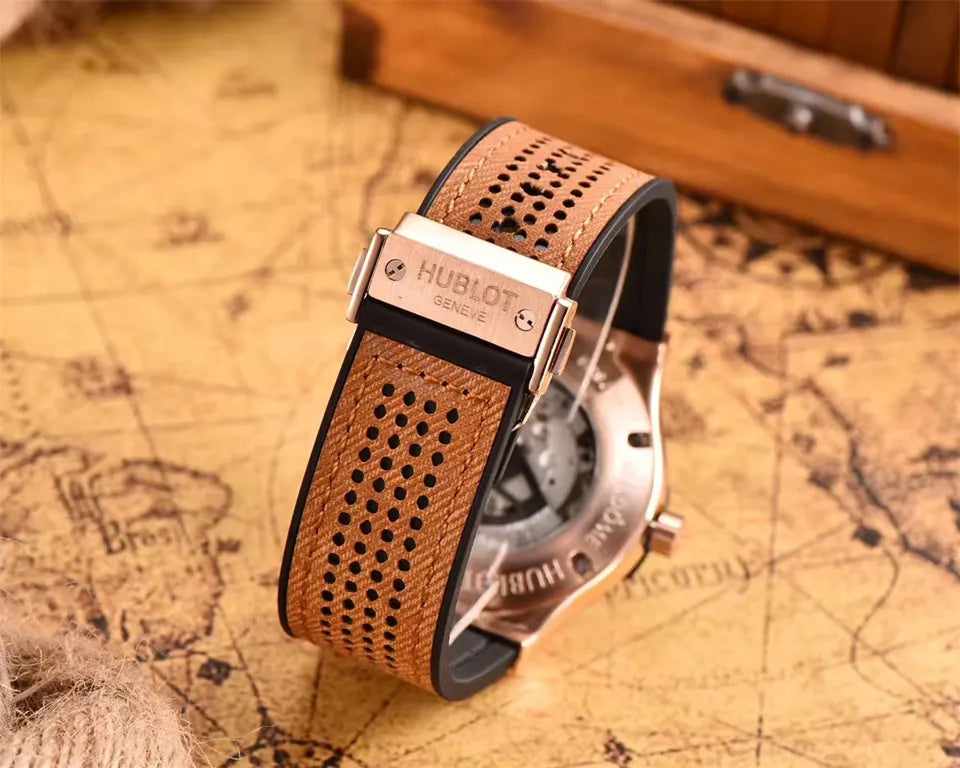 Hublot Rose Gold White Dial classic - Hình 2