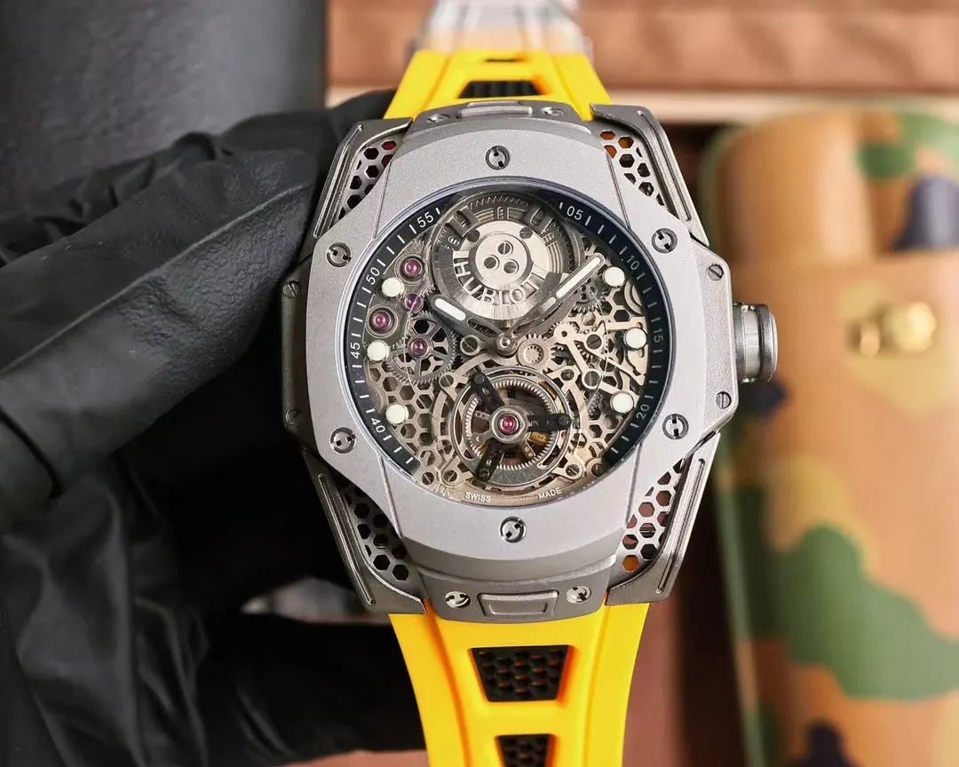 Hublot Yellow Rubber Skeleton