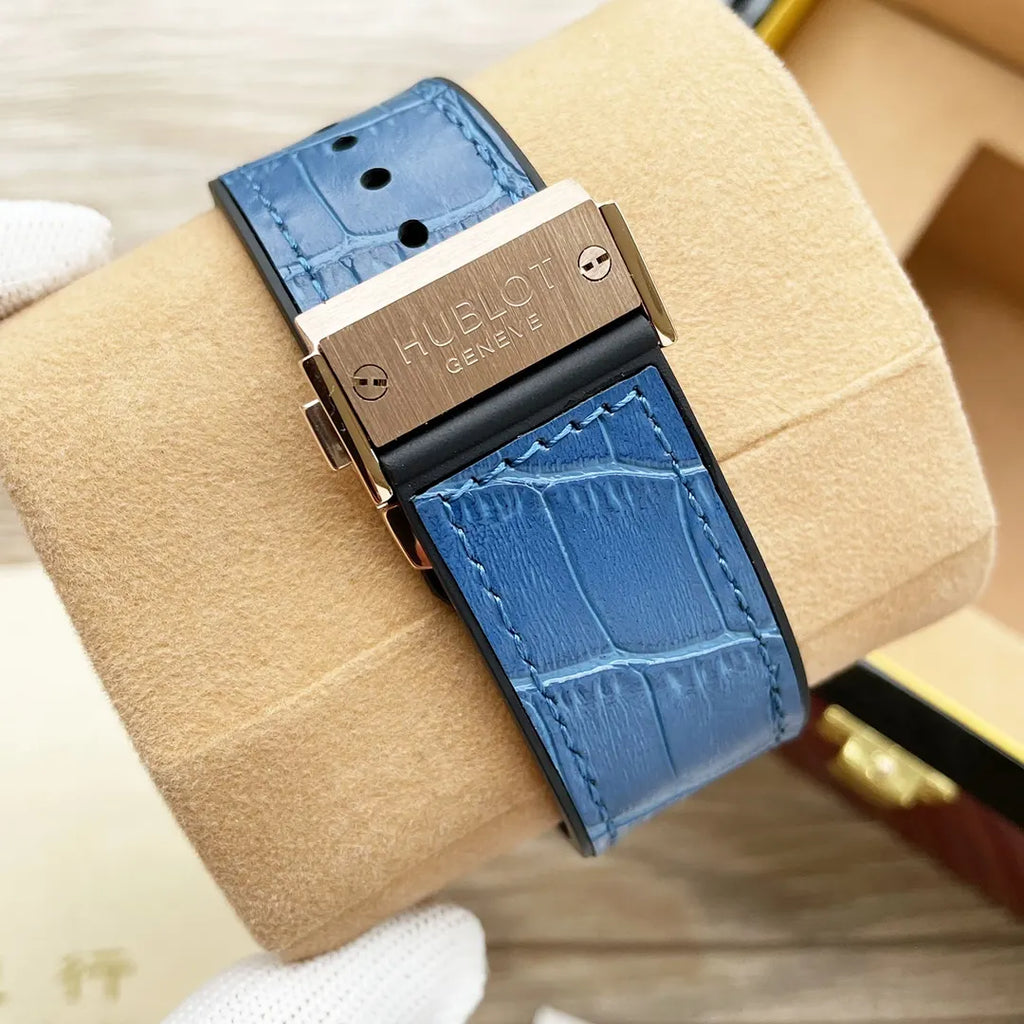 Hublot Blue Skeleton Chronograph - Hình 2