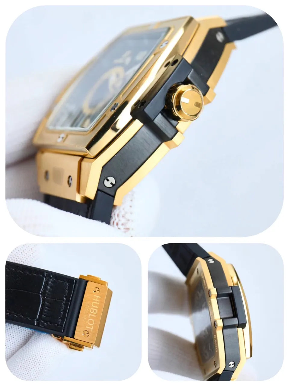 spirit Hublot Gold Black Leather - Hình 5