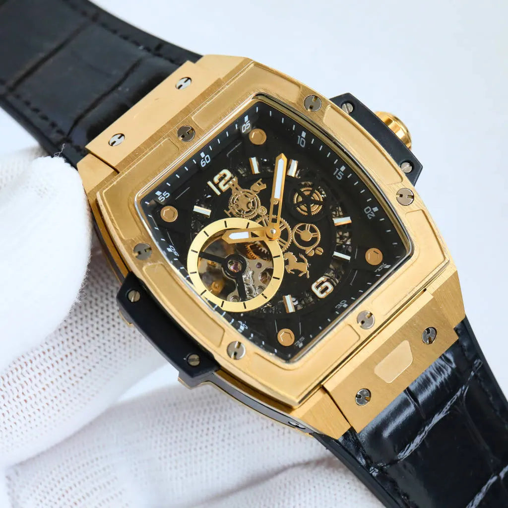 spirit Hublot Gold Black Leather - Hình 2