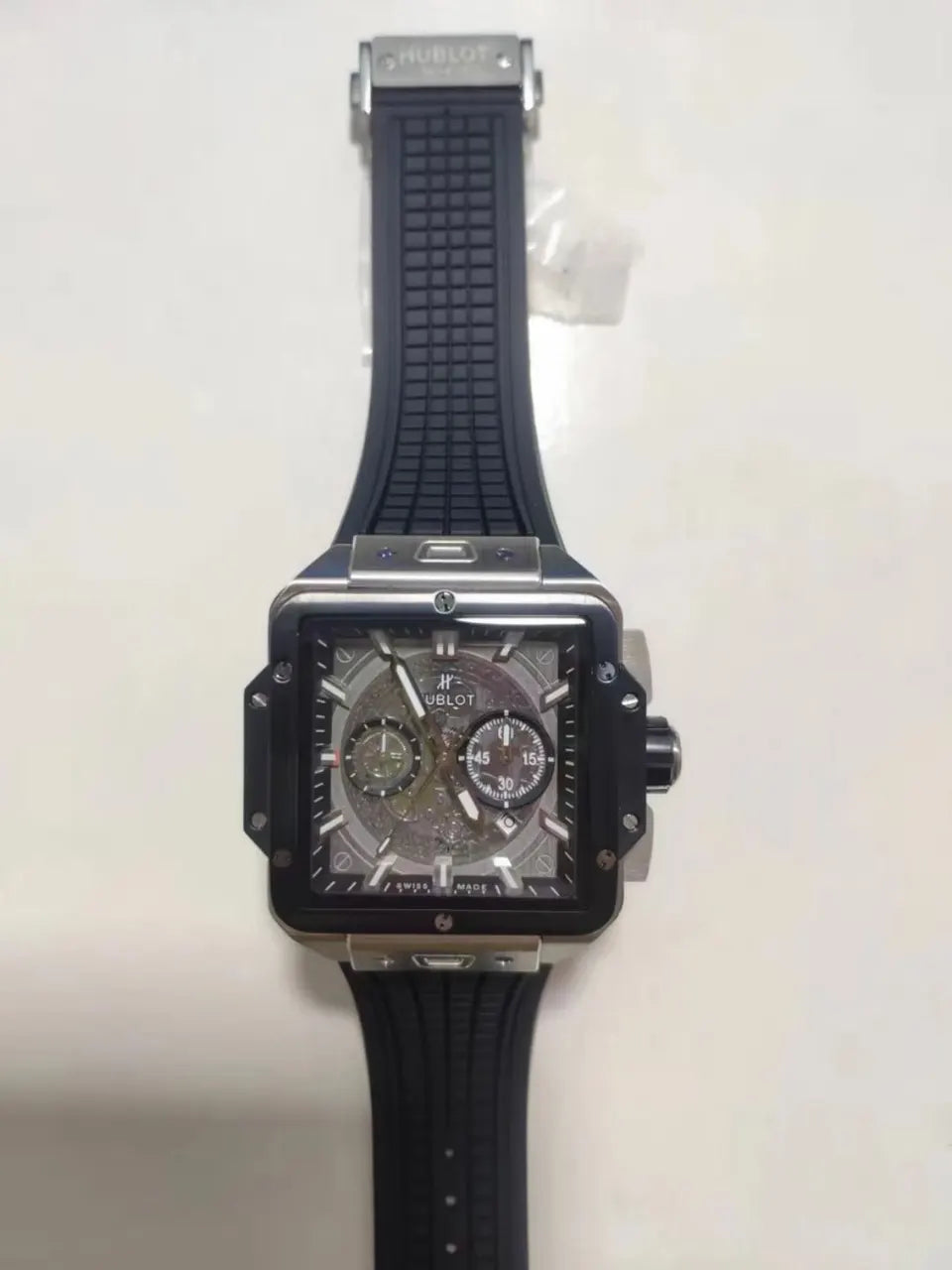 Hublot Square Black Rubber
