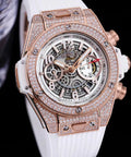 Hublot Diamond White Rubber