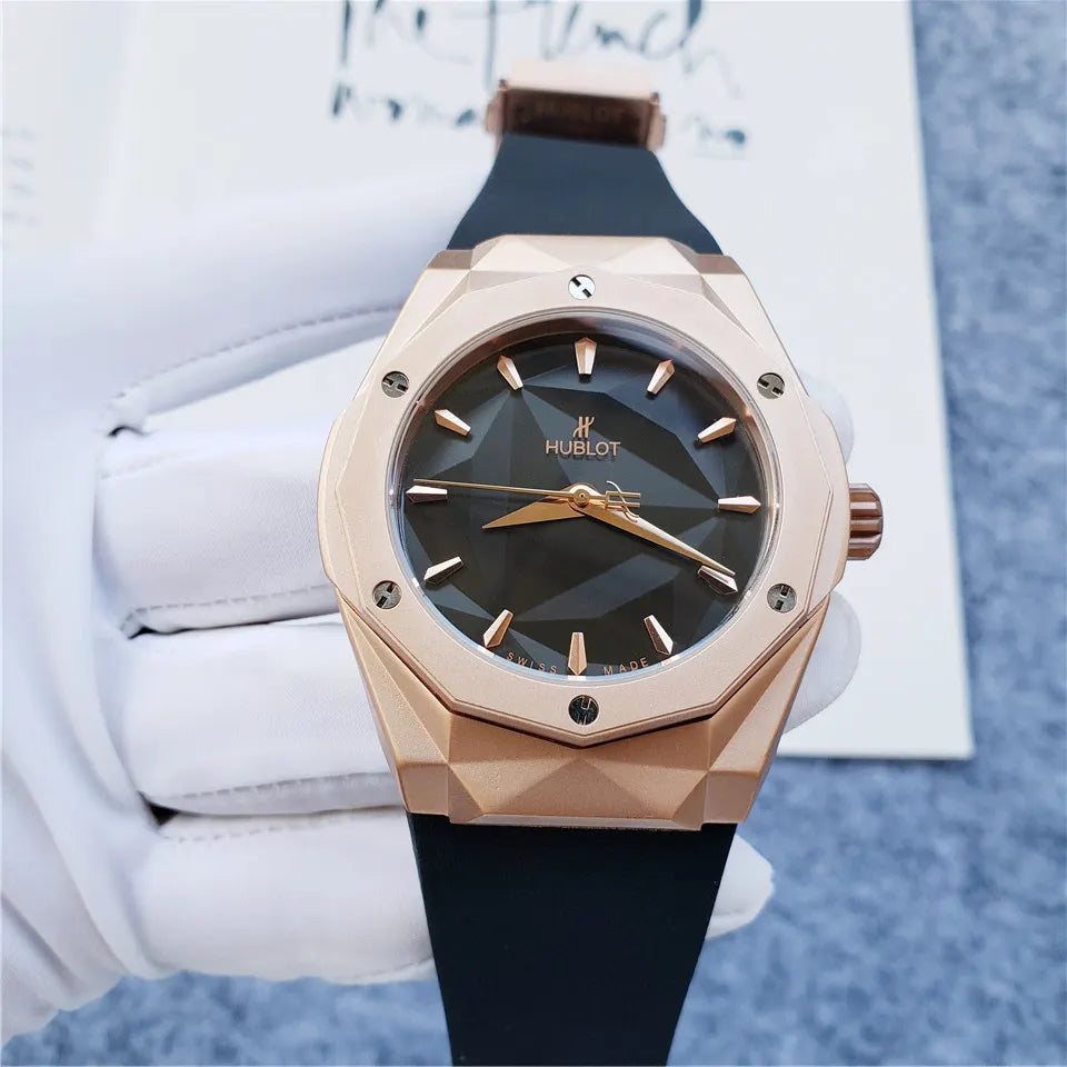 Hublot Gold Black Rubber classic - Hình 6