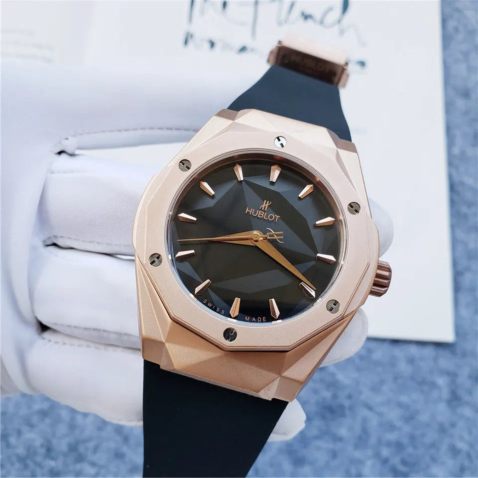 Hublot Gold Black Rubber classic - Hình 5