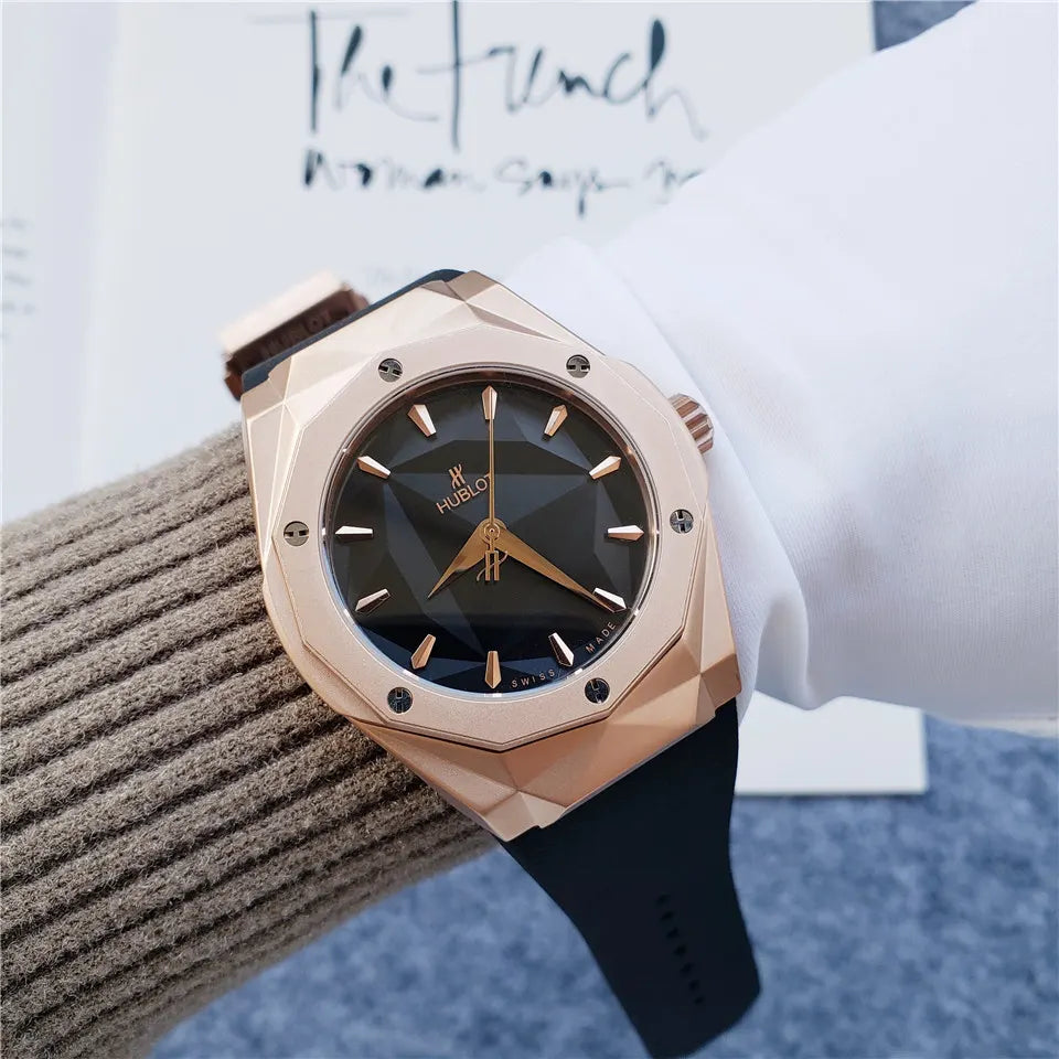 Hublot Gold Black Rubber classic - Hình 3