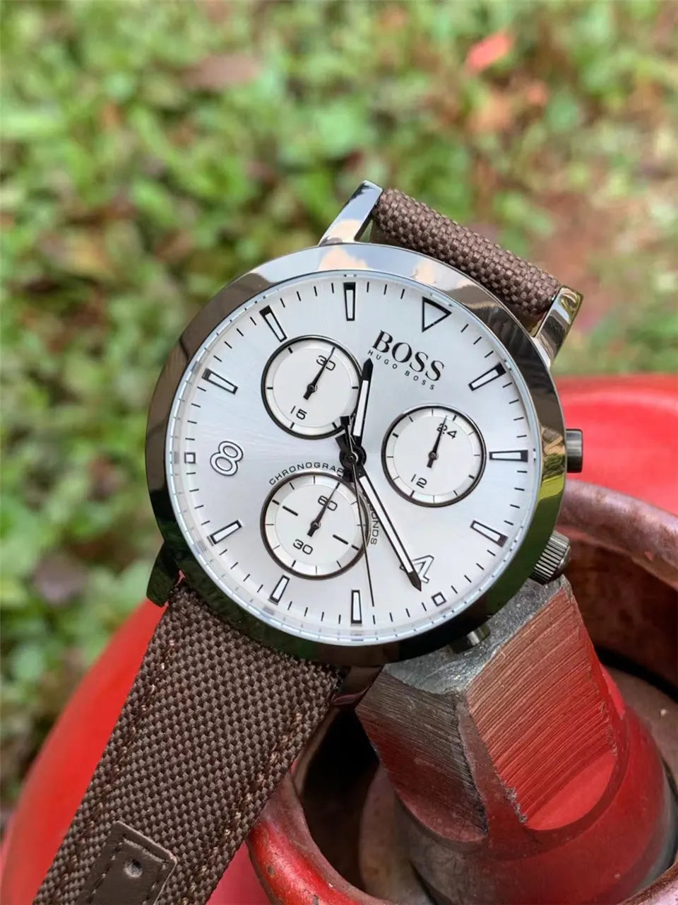 Hugo Boss Brown Band Watch - Hình 2
