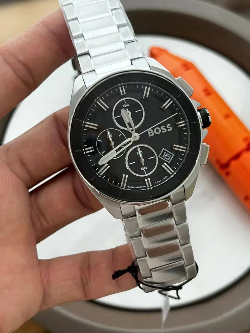 BOSS Chronograph Black Dial Stainless Steel - Hình 3