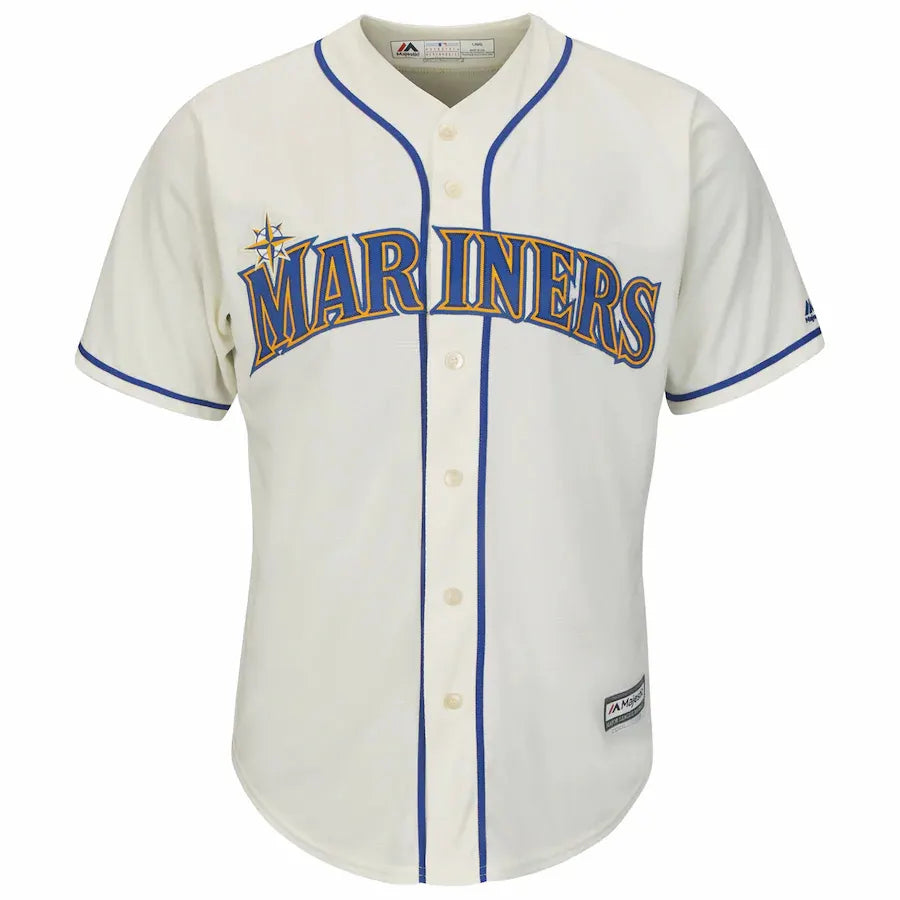 Ichiro Mariners Cream Jersey - Hình 2