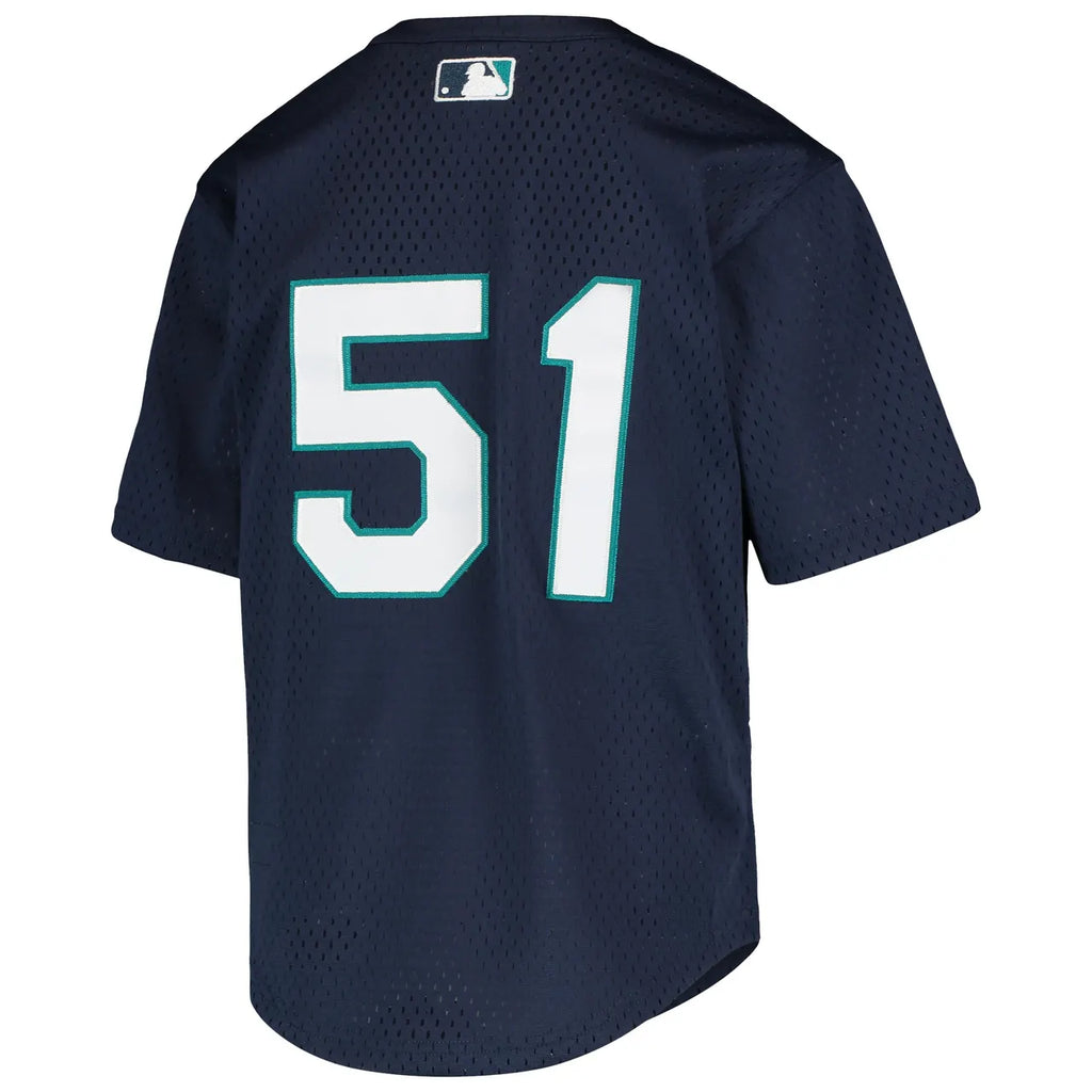 mitchell Mariners Navy Cooperstown Jersey - Hình 4