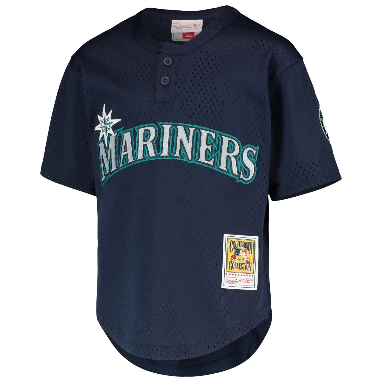mitchell Mariners Navy Cooperstown Jersey - Hình 3