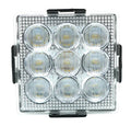 9 LED Square Reverse Lamp - Clear
