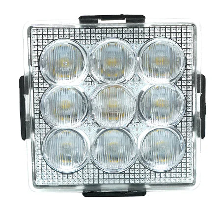 9 LED Square Reverse Lamp - Clear