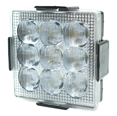 9 LED Square Reverse Lamp - Clear