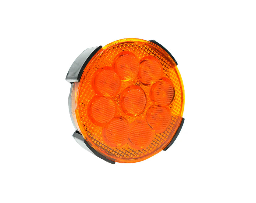 9 LED Round Reverse Lamp - Amber