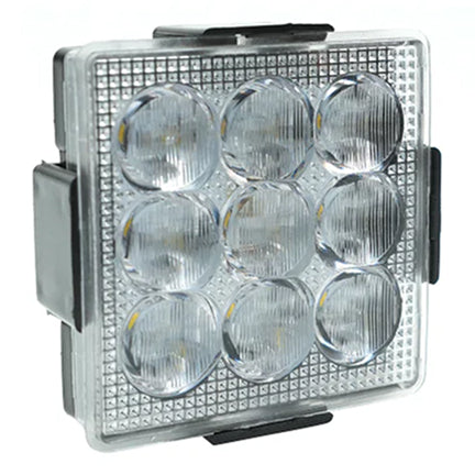 9 LED Square Reverse Lamp - Clear