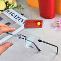 PANTHÈRE RIMLESS RECTANGULAR FRAME SUNGLASSES 573230 IN METAL