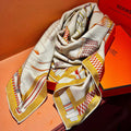 HERMES HERMES 25S SCARF 140 IN SILK CASERE 989481