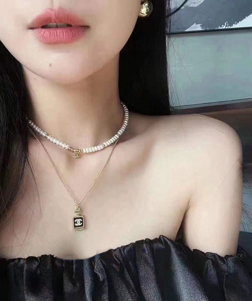 18K  Chanel Perfume Bottle Necklace