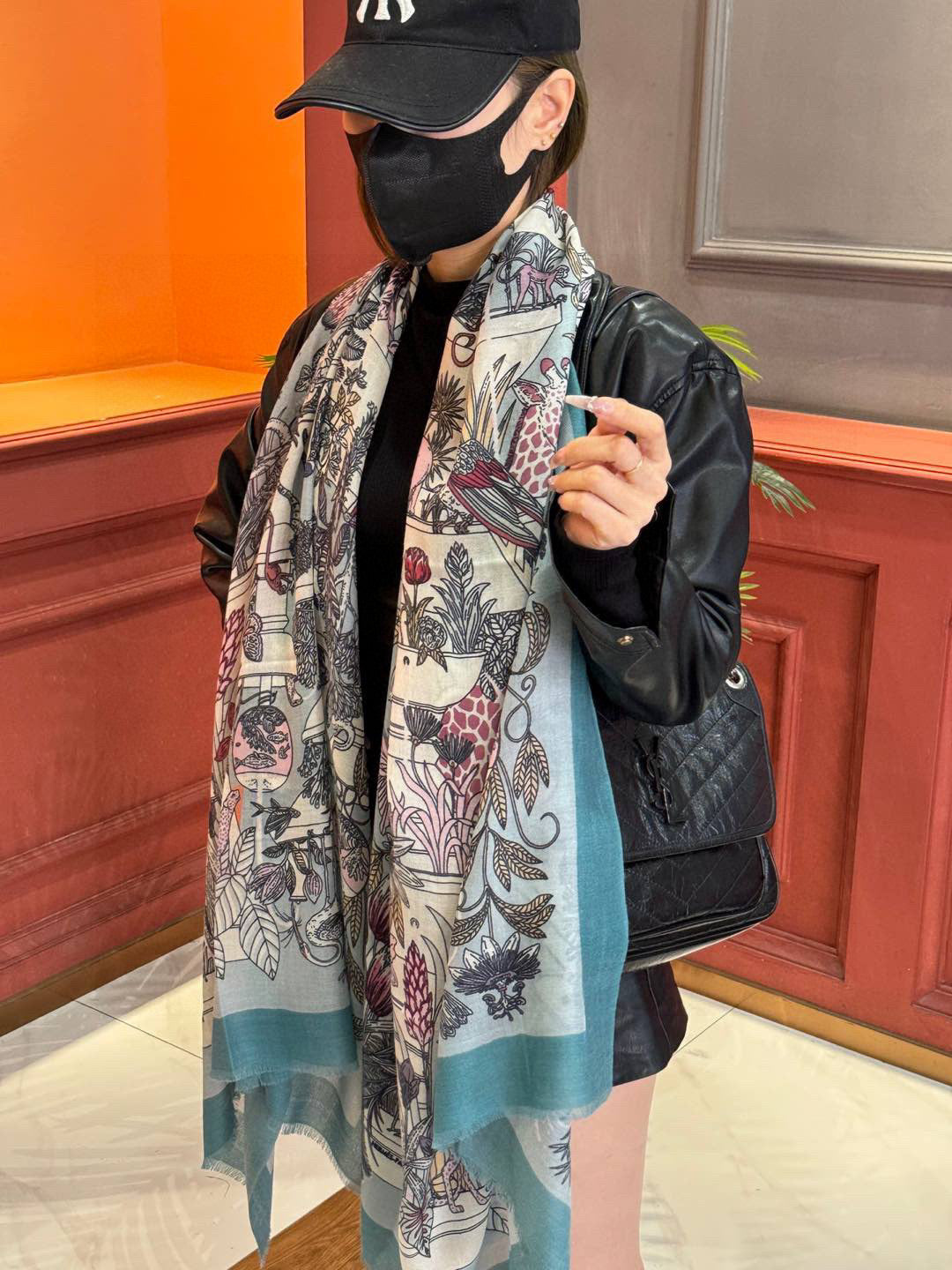 HERMES HERMES 25S SCARF 200 IN CASERE SILK 732071