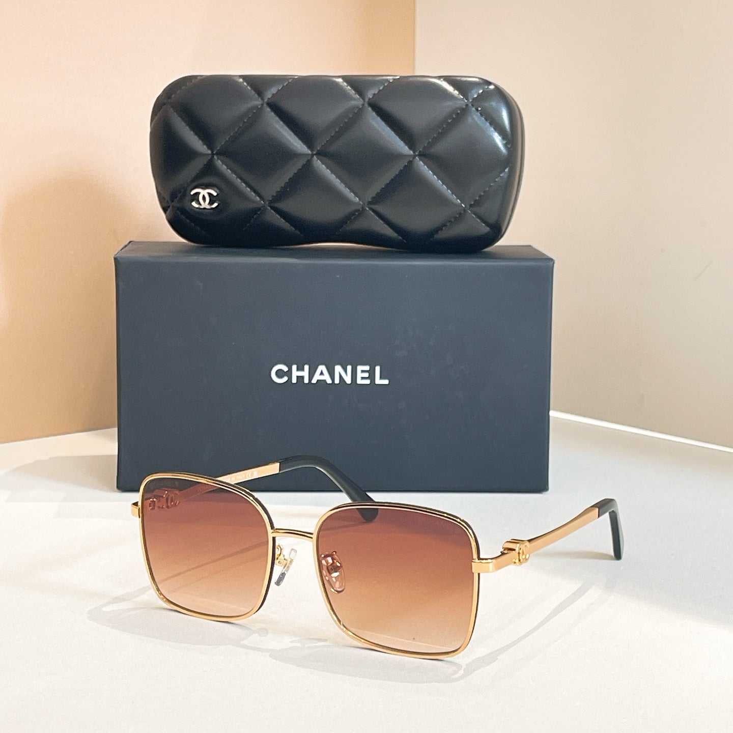 CHANEL RECTANGULAR SUNGLASSES CH2219 IN METAL