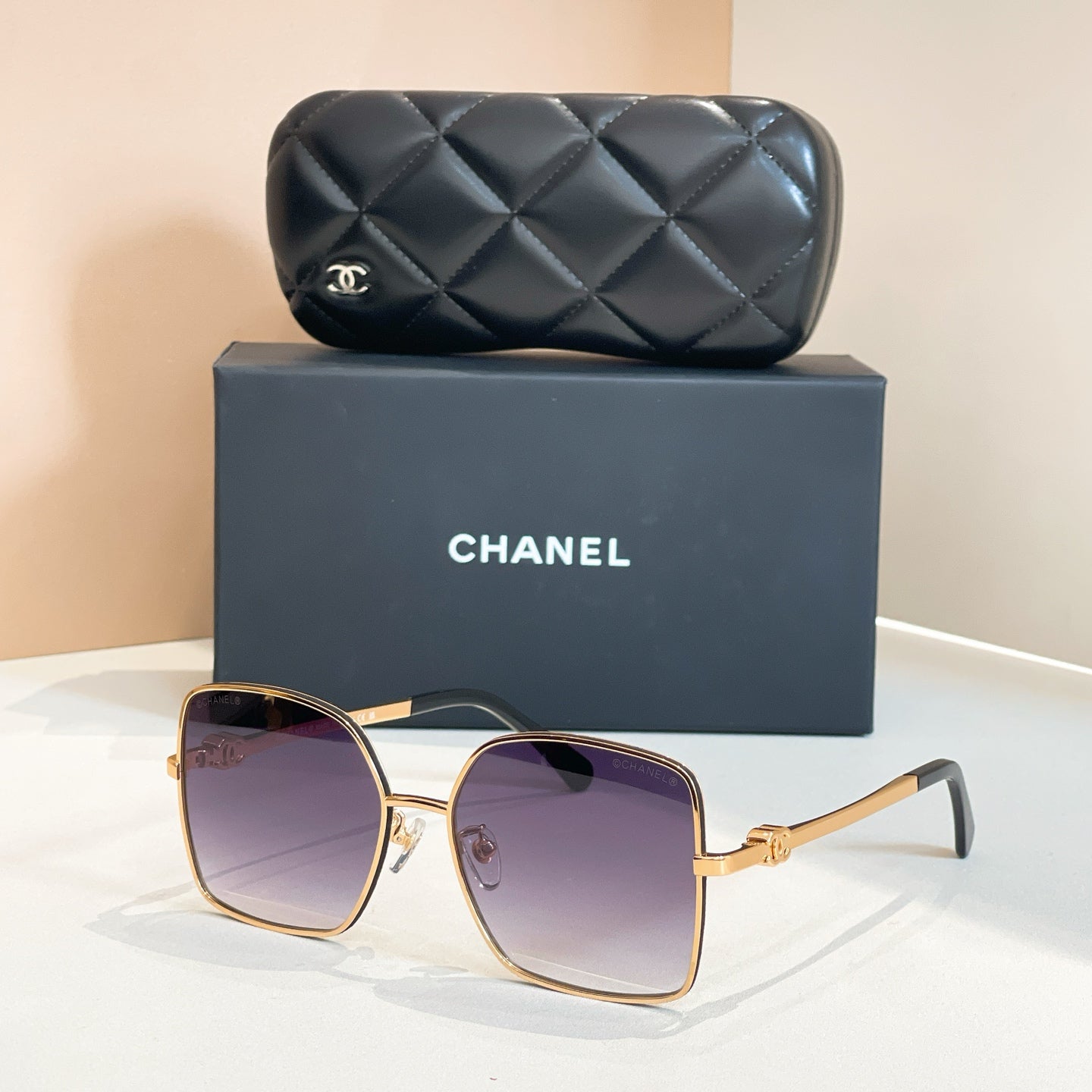 CHANEL SQUARE SUNGLASSES CH4288Q IN METAL
