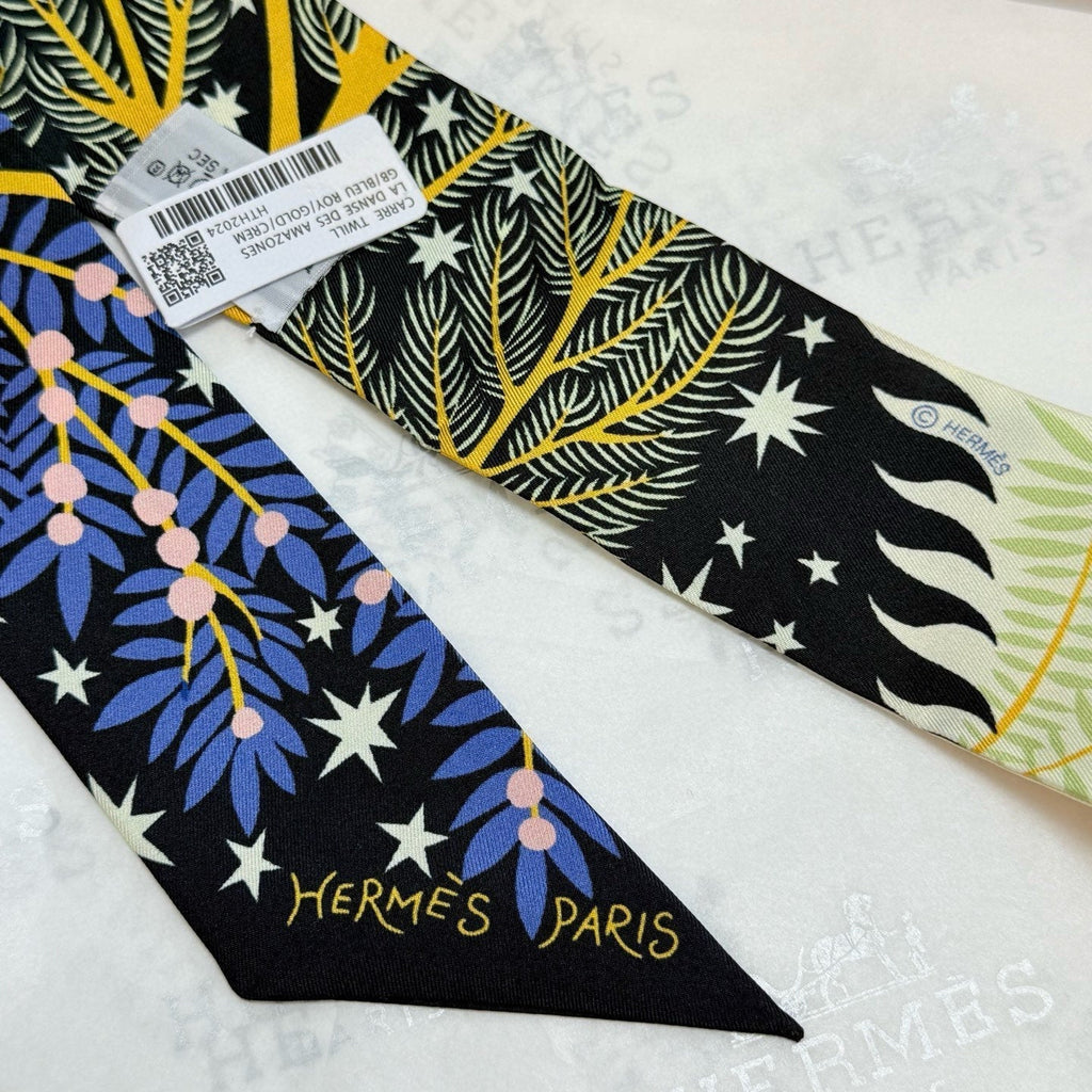 HERMES HERMES 25S SILK NECKERCHIEF 86 IN SILK 714354