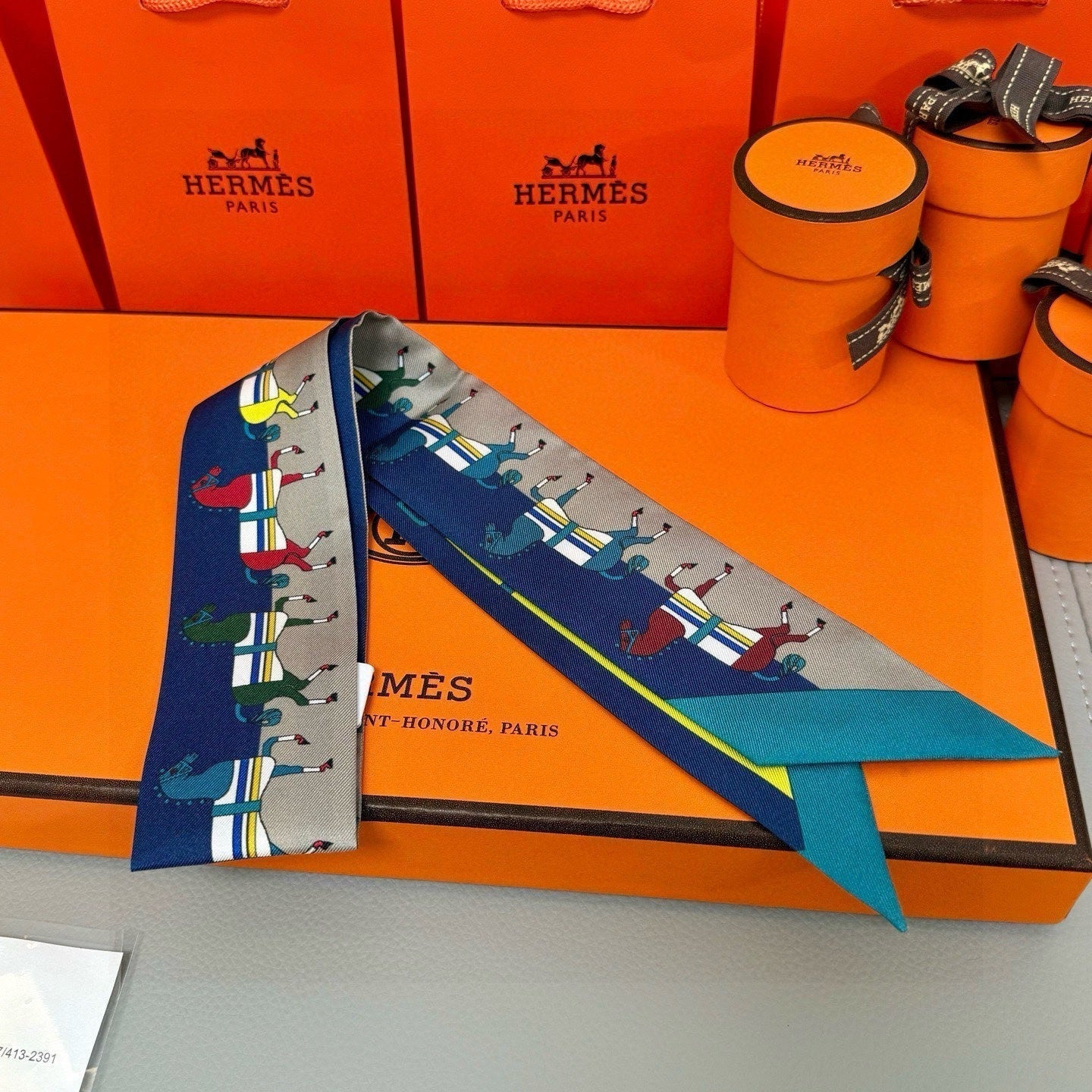 HERMES HERMES 25S TWILLY 86 IN SILK 989354