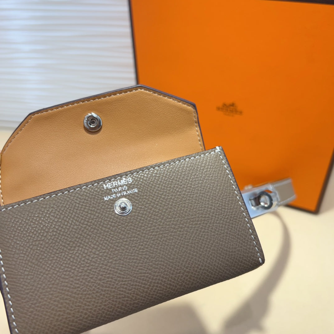 HERMES KELLY POCKET 18MM BELT CHOCOLATE BROWN LEATHER SILVER HARDWARE