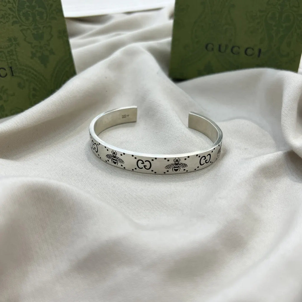 Gucci Bee Silver Bracelet - Hình 4
