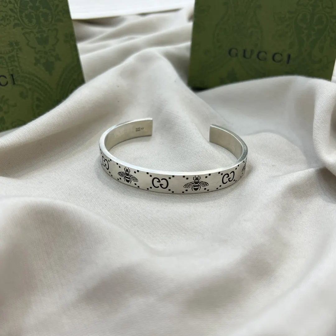 Gucci Bee Silver Bracelet - Hình 4