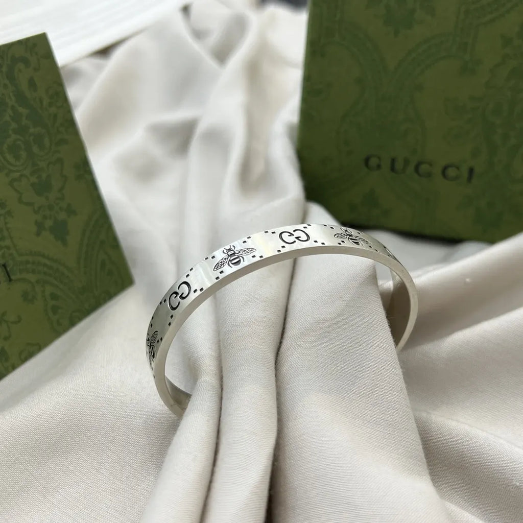 Gucci Bee Silver Bracelet - Hình 5
