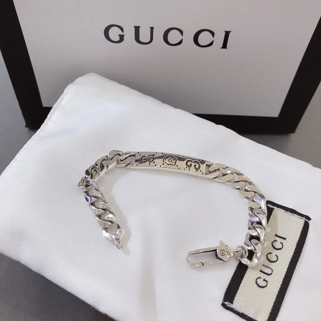 Gucci Ghost Sterling Silver Chain Bracelet - Hình 3