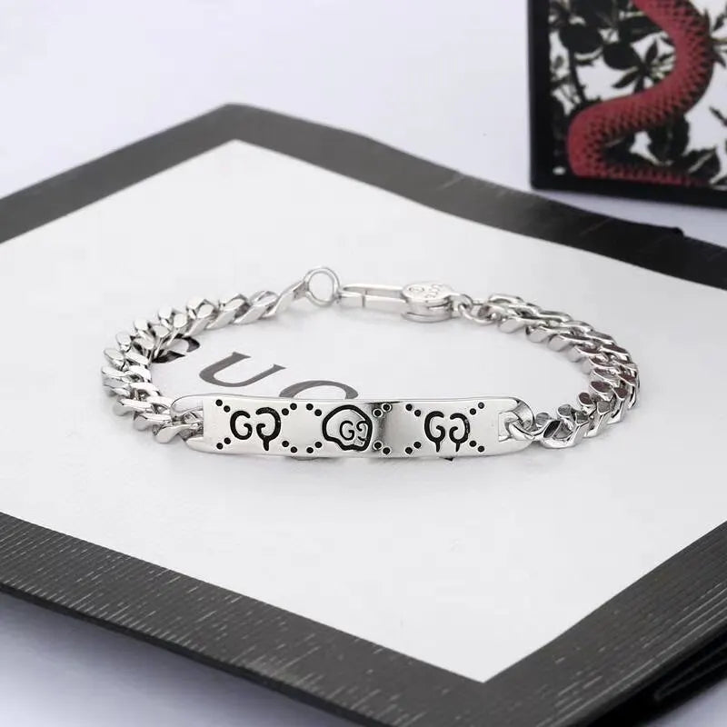 Gucci Ghost Sterling Silver Chain Bracelet - Hình 5