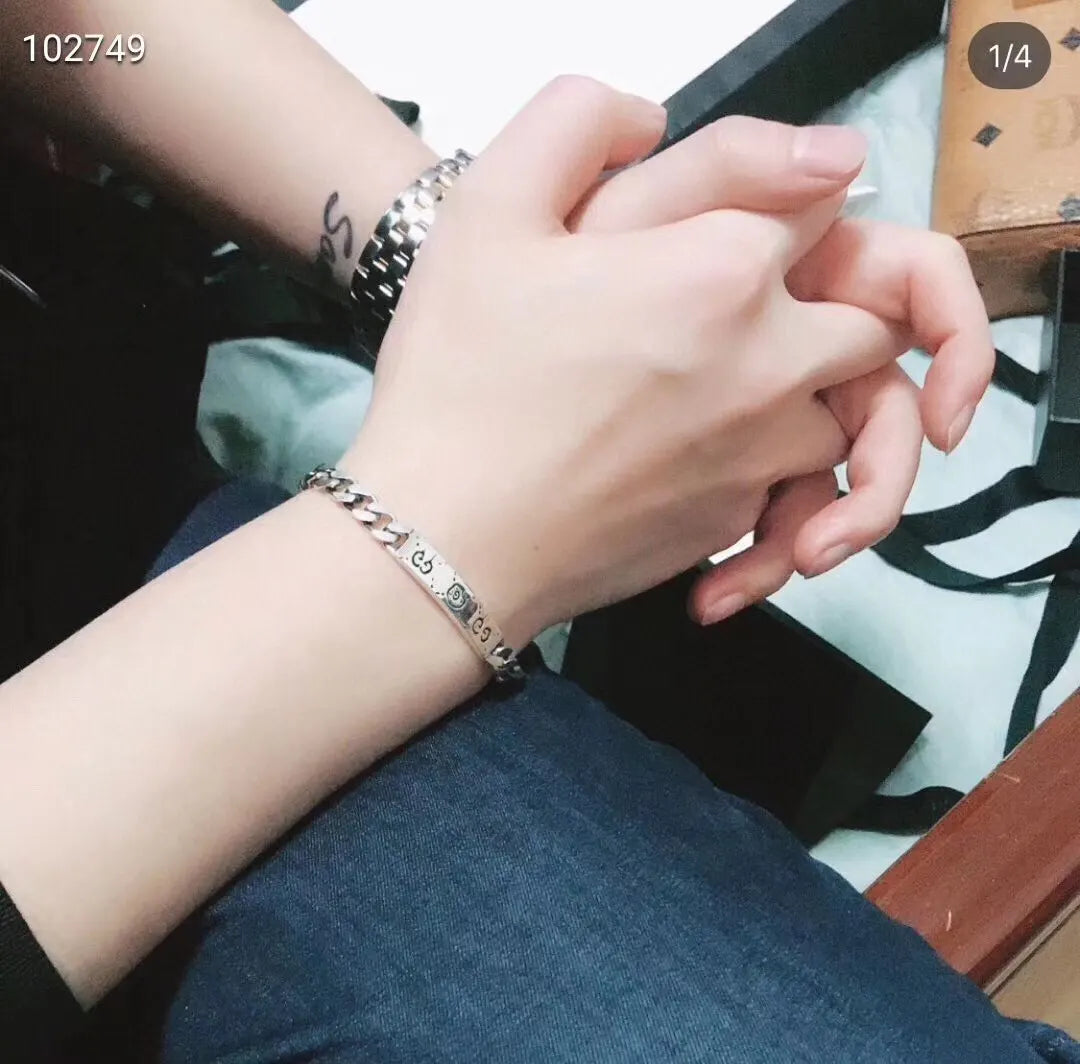Gucci Ghost Sterling Silver Chain Bracelet - Hình 8