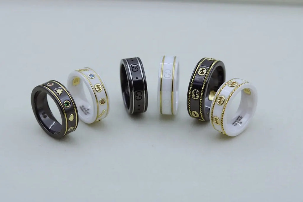 Gucci Black Ceramic Icon Ring - Hình 6