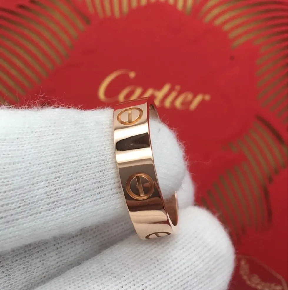 Cartier LOVE Ring Rose Gold - Hình 9