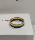 Calvin Klein Gold Black Ring