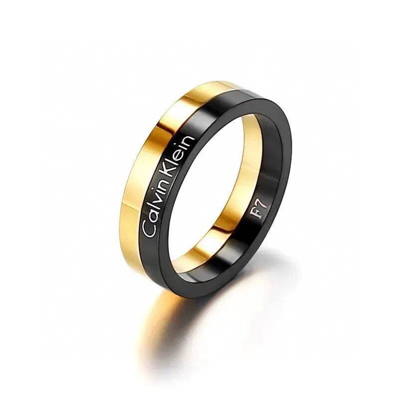 Calvin Klein Gold Black Ring - Hình 4