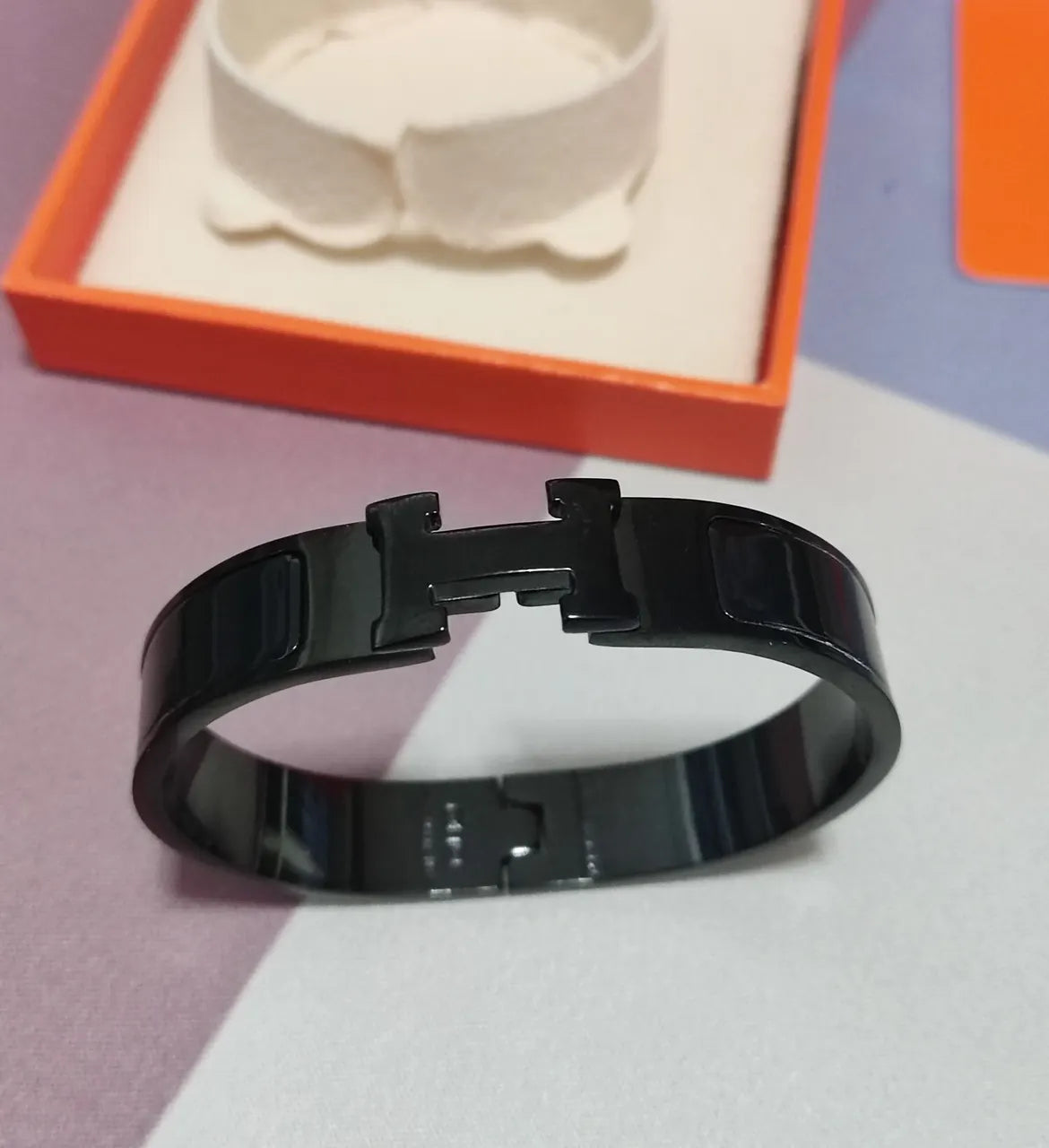 Black Hinge Bangle Premium Quality - Hình 5