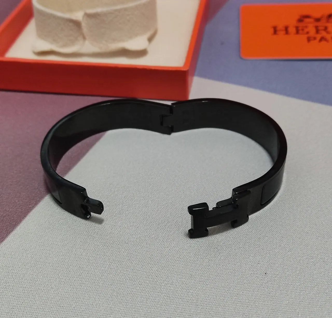 Black Hinge Bangle Premium Quality - Hình 6