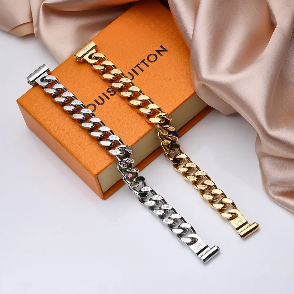 Premium Chain Link Bracelet in Gold and Silver