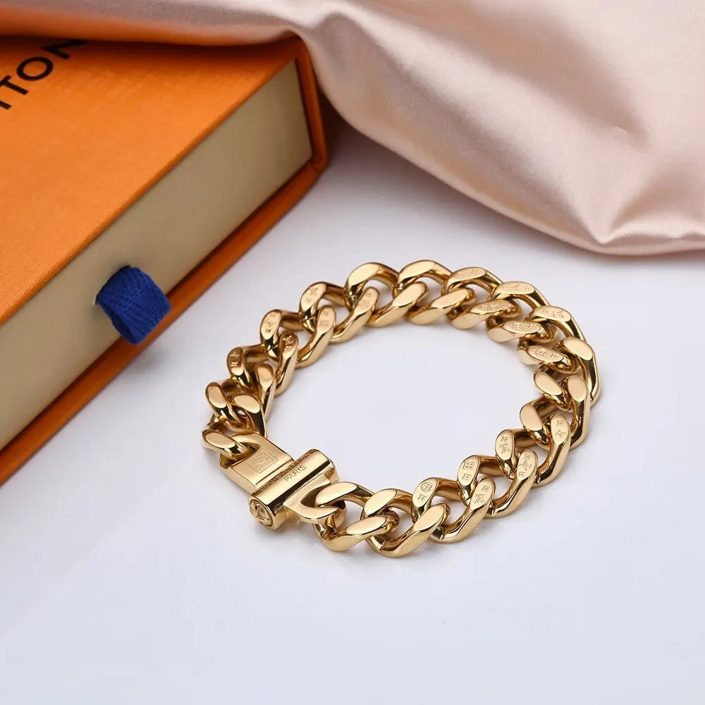 Premium Chain Link Bracelet in Gold and Silver - Hình 9
