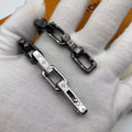 Premium chain link bracelet in silver and gunmetal finish