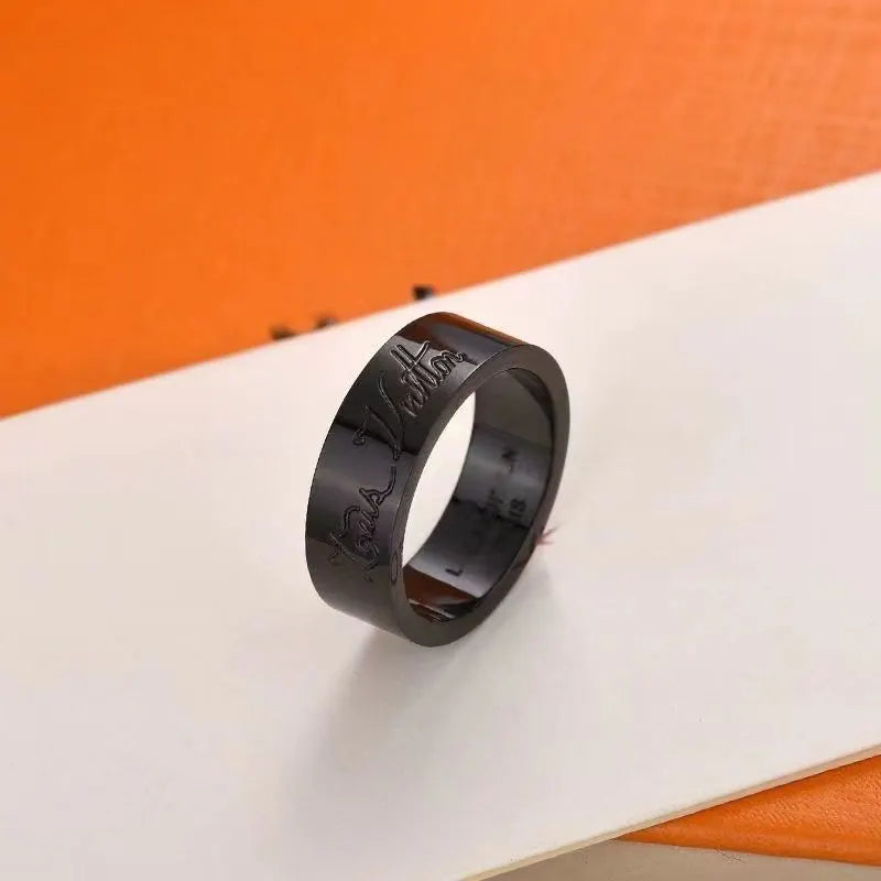 Louis Vuitton Black Titanium Ring - Hình 3