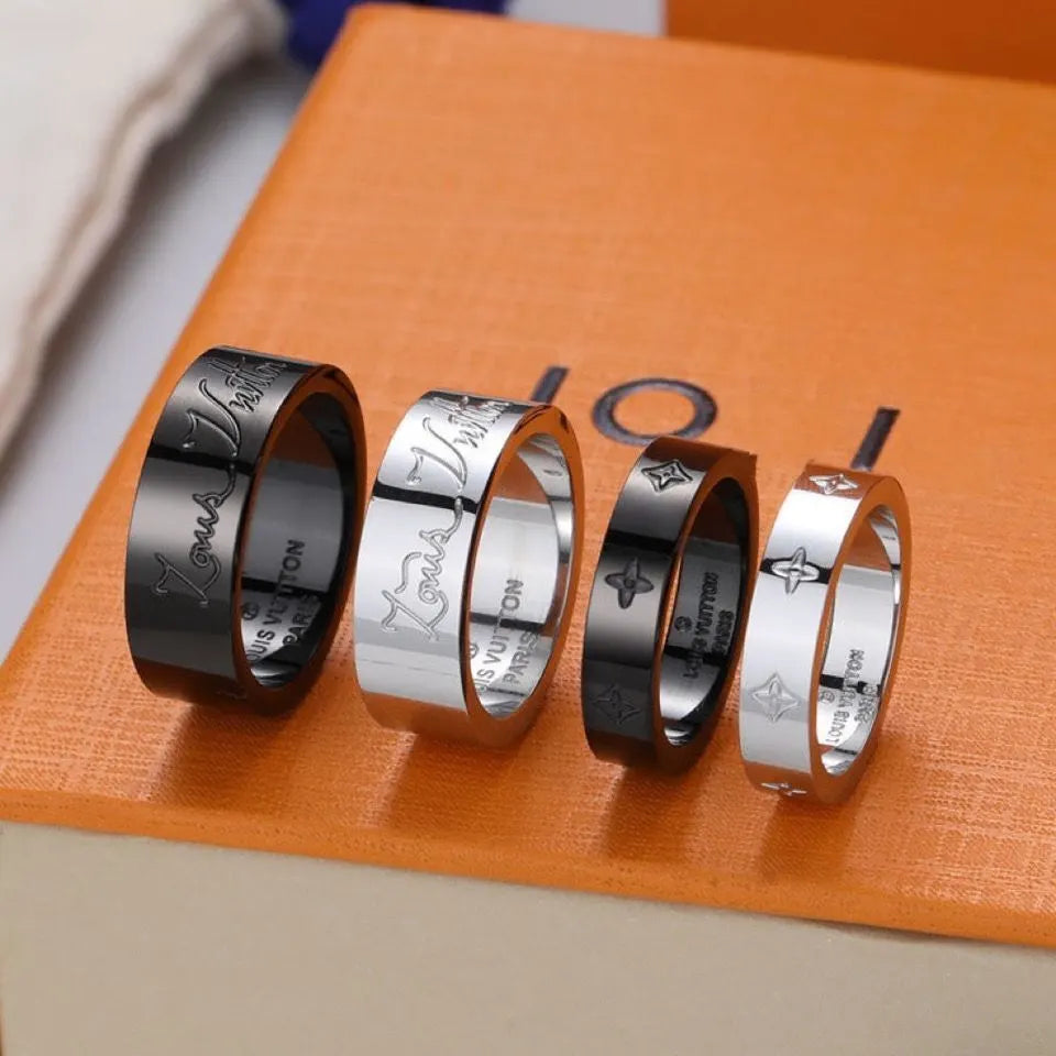 Louis Vuitton Black Titanium Ring - Hình 6