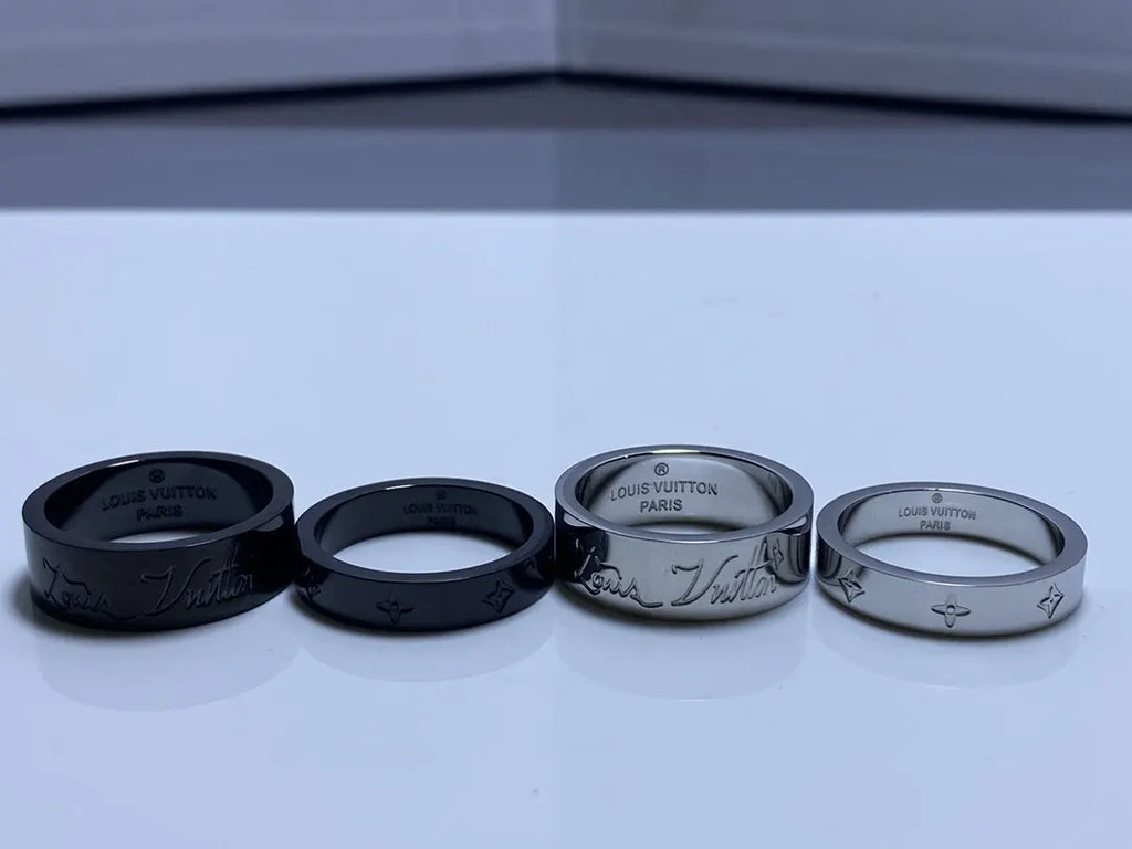 Louis Vuitton Black Titanium Ring - Hình 8