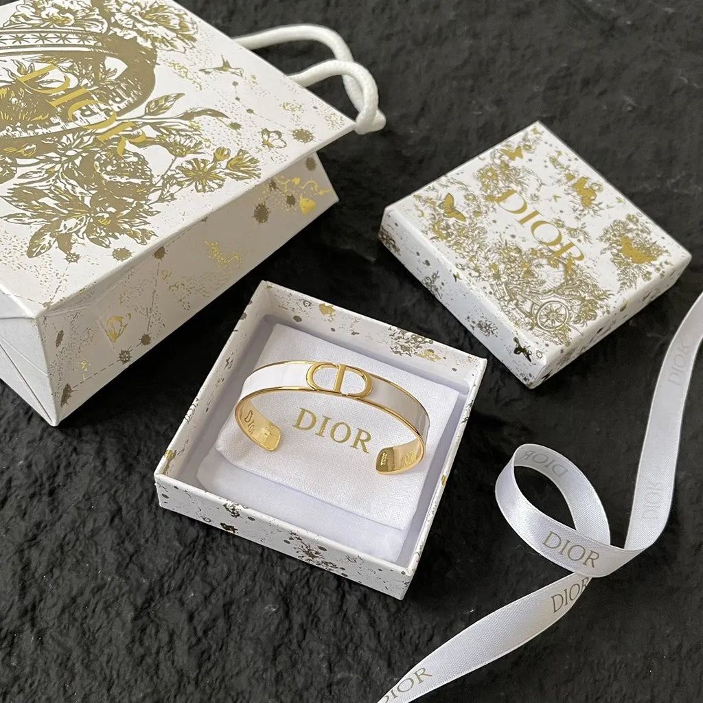 Dior White Lacquer Bangle - Hình 4